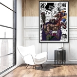 tableau toile one piece manga luffy kaido 2