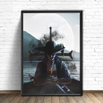 tableau toile one piece dracule mihawk moon 1