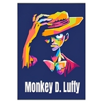 tableau toile one piece monkey luffy color blue 3