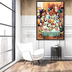 tableau toile one piece mugiwara feast 2
