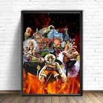 tableau toile one piece mugiwara fire 1