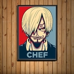 tableau toile one piece portrait sanji 1