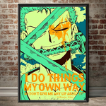 tableau toile one piece quote roronoa zoro 1