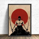 tableau toile one piece red point zoro 1