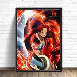 tableau toile one piece shanks roux fire griffon 1