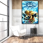 tableau toile one piece shiki lion or 2