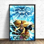 tableau toile one piece shiki lion or 1
