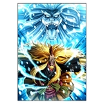 tableau toile one piece shiki lion or 3