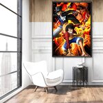 tableau toile one piece trois frere luffy ace sabo 2