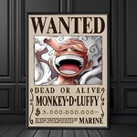 tableau one piece wanted monkey luffy 1