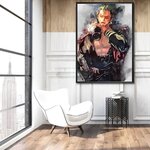tableau toile one piece roronoa bottle 2