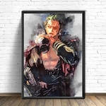 tableau toile one piece roronoa bottle 1