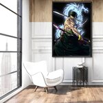 tableau toile one piece roronoa zoro dragon 2