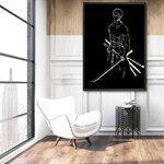 tableau toile one piece roronoa zoro minimal 2
