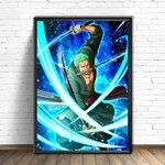 tableau toile one piece roronoa zoro slash 1