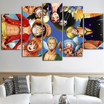 tableau toile one piece 5 parties mugiwara boutique 1