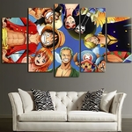 tableau toile one piece 5 parties mugiwara boutique 2
