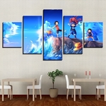 tableau toile one piece 5 parties frères luffy sabo ace 1