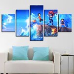 tableau toile one piece 5 parties frères luffy sabo ace 2