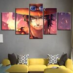 tableau toile one piece 5 parties portgas ace face 1