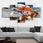 tableau toile one piece 5 parties barbe blanche sakazuki 2