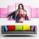 tableau toile one piece 5 parties boa hancock rose 2