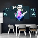 tableau toile one piece 5 parties trafalgar law heart 2