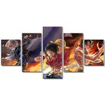 tableau toile one piece 5 parties luffy ace sabo 3
