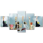 tableau toile one piece 5 parties mugiwara alabasta 3