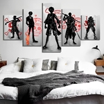 tableau toile one piece 5 parties mugiwara shadows 1