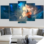 tableau toile one piece 5 parties thousand sunny 2