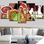 tableau toile one piece 5 parties usopp dressrosa 2
