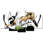 tableau toile one piece 5 parties roronoa zoro santoryu 3