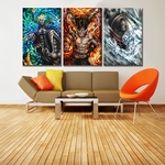 tableau toile one piece 3 parties commandants barbe blanche 2