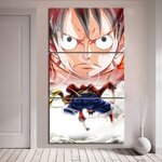tableau toile one piece 3 parties luffy kings haki 1