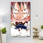 tableau toile one piece 3 parties luffy kings haki 2