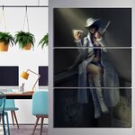 tableau toile one piece 3 parties nico robin beginning 1
