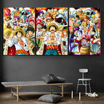 tableau toile one piece 3 parties roi pirates 1