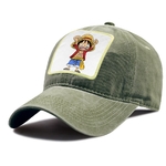 casquette one piece luffy happy verte