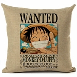 taie oreiller wanted one piece monkey luffy 1
