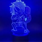 lampe 3d one piece monkey luffy kid bleu