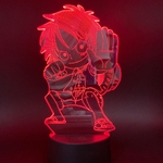 lampe 3d one piece monkey luffy kid rouge