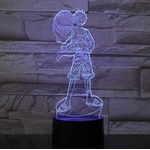 lampe 3d one piece monkey luffy bleu