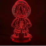 lampe 3d one piece monkey luffy kid 2 rouge