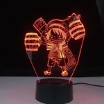 lampe 3d one piece mini monkey luffy  rouge