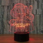 lampe 3d one piece monkey luffy prime rouge