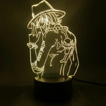 lampe 3d one piece portgas ace jaune