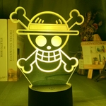 lampe 3d one piece logo jaune