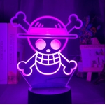 lampe 3d one piece logo violet