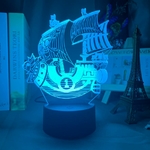 lampe 3d one piece thousand sunny bleu 2